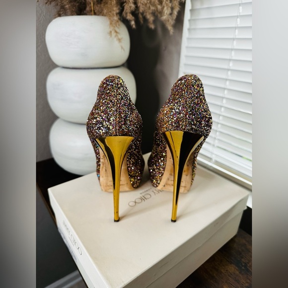 Jimmy Choo Glitter Heels. Size 40 - Picture 2 of 6